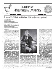 October 2005, Vol 23 (4) - Anesthesia History Association