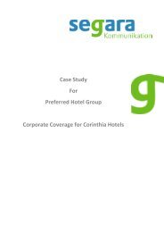 Case Study For Preferred Hotel Group Corporate Coverage for Corinthia Hotels