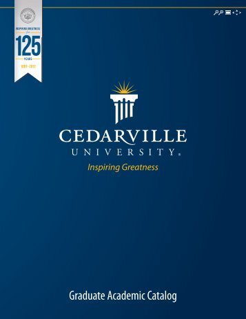 Graduate Academic Catalog - Cedarville University