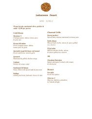 Lebanese feast Â£40 (241) - City Eating