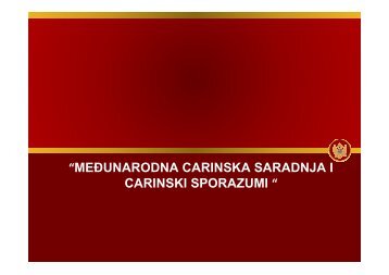 28.medunarodna carinska saradnja i carinski sporazumi bez slika