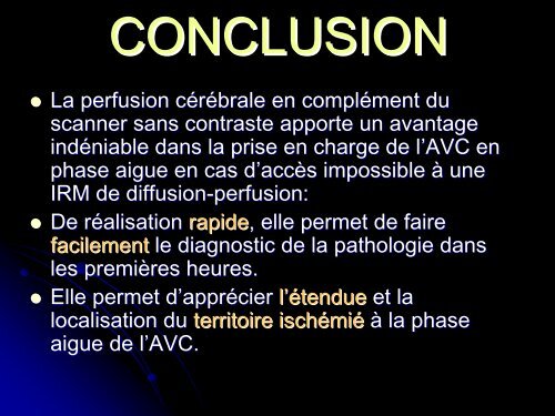 apport de la perfusion cerebrale dans le diagnostic precoce des ...