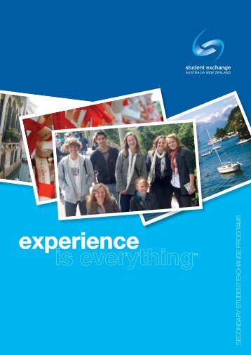 Full Colour Brochure - Student Exchange Australia New Zealand