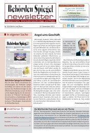 newsletter - BehÃ¶rden Spiegel
