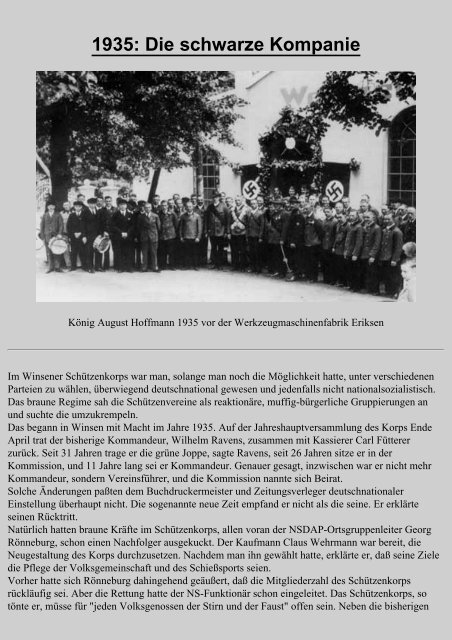 Anno 1597: Winsens Bürgerwehr - Schützenkorps Winsen von 1848 ...