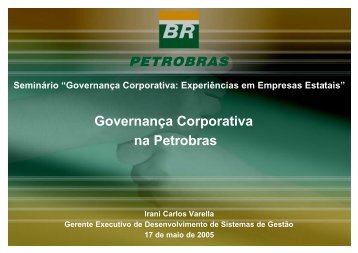 GovernanÃ§a Corporativa na Petrobras - MinistÃ©rio do Planejamento ...