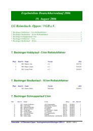 Ergebnisliste Deutschherrenlauf 2006 19. August 2006 LG - SLB