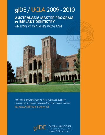 gIDE / UCLA 2009 - Institute for Dental Implants