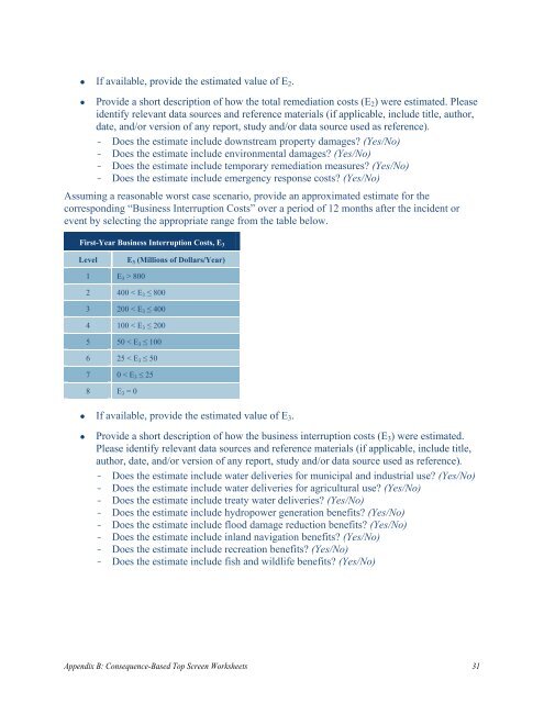 Dams Sector Consequence-Based Top Screen Methodology