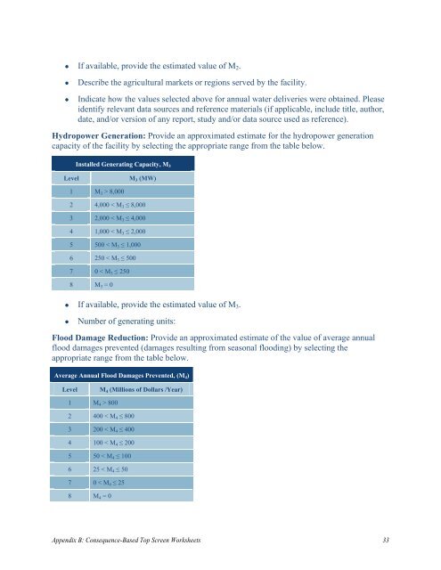 Dams Sector Consequence-Based Top Screen Methodology