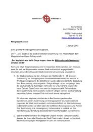 Brief an BÃ¼rgermeister - lebendiges-koeppern.de