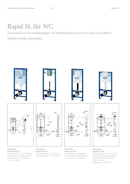 GROHE Spezialarmaturen und SanitÃ¤r Systeme