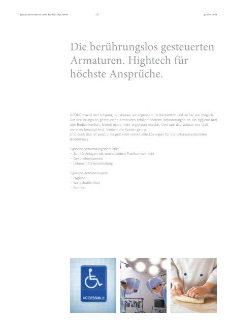 GROHE Spezialarmaturen und SanitÃ¤r Systeme