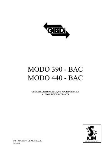 MODO 390 - BAC MODO 440 - BAC - GiBiDi