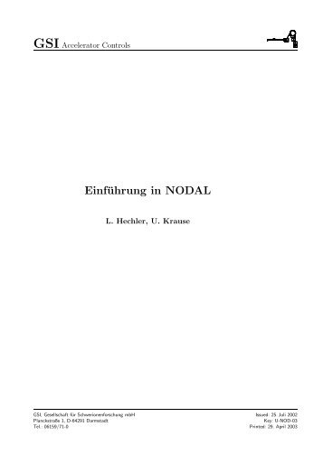 EinfÃ¼hrung in NODAL - BEL - GSI