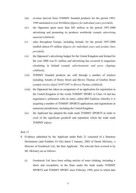 TRADE MARKS ACT, 1963 - Irish Patents Office