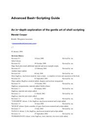 Advanced Bash Scripting Guide