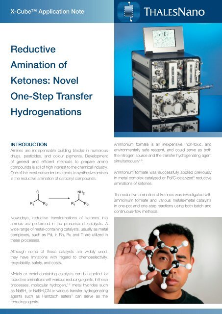 Reductive Amination of Ketones: Novel One-Step ... - ThalesNano