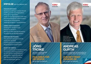 AndreAs Gurth jÃ¶rG troike - CDU OV Stockelsdorf