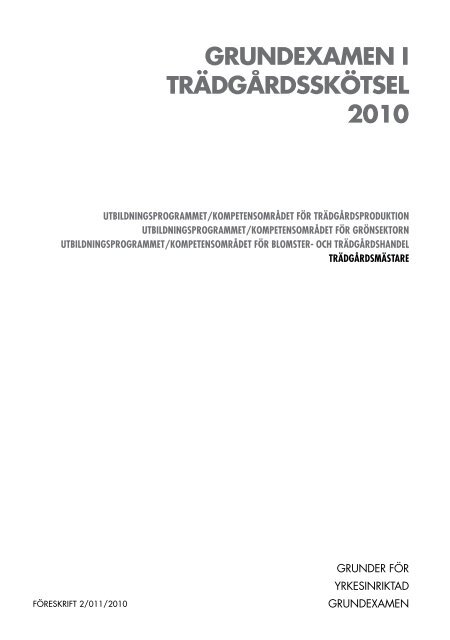 Grundexamen I Tra Dga Rdsska Tsel 2010