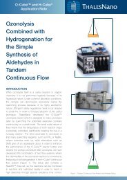 O-Cubeâ„¢ and H-CubeÂ® Application Note - ThalesNano