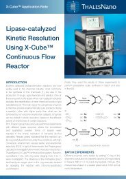 Lipase-catalyzed Kinetic Resolution Using X-Cube ... - ThalesNano