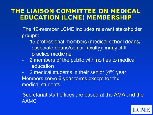 Liaison Committee for Medical Education