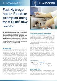 nation Reaction Examples Using the H-Cube® flow ... - ThalesNano