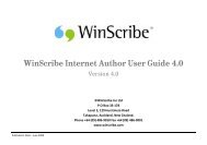 WinScribe Internet Author User Guide 4.0 - Pathology