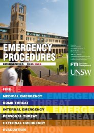 EMERGENCY PROCEDURES - UNSW Facilities Management