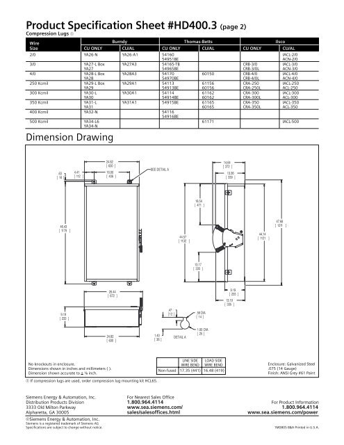 Product Specification Sheet #HD30.2 Heavy Duty ... - C & E Sales, Inc.