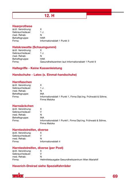 Heilbehelfe und Hilfsmittel