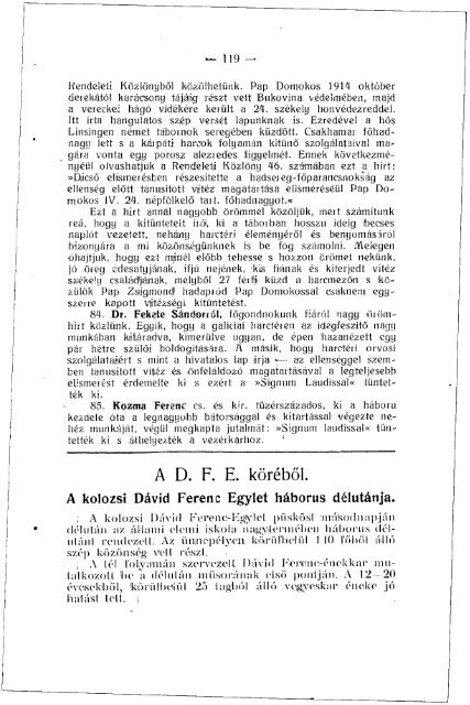 1915 - MagyarorszÃ¡gi UnitÃ¡rius EgyhÃ¡z