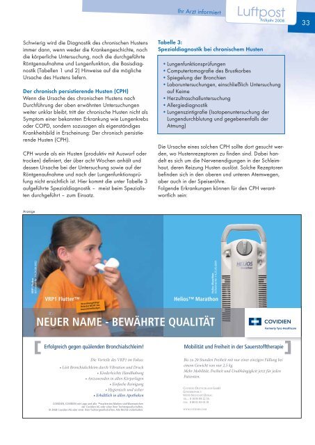 Behandlung der COPD Behandlung des Asthma - Patientenliga ...