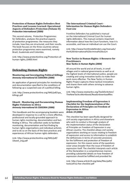 Defending Human Rights: A Resource Book for Human