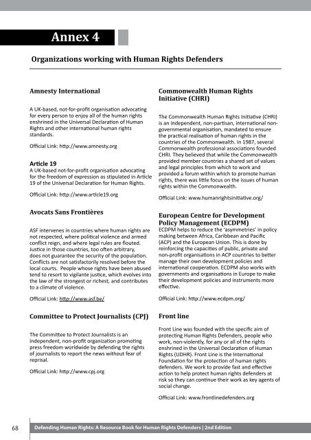 Defending Human Rights: A Resource Book for Human