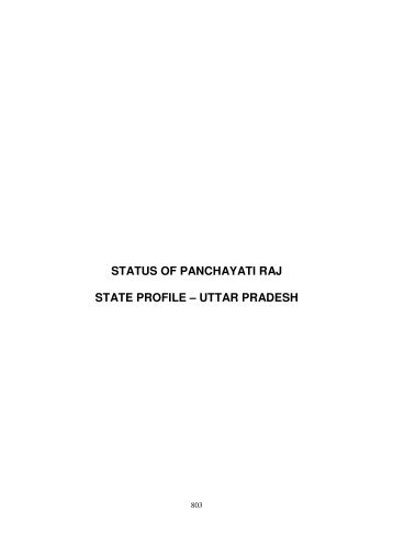 Status of Panchayati Raj, Uttar Pradesh - nrcddp