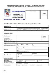 Bewerbungsbogen für Gemeinde - Gemeinde Neuhofen