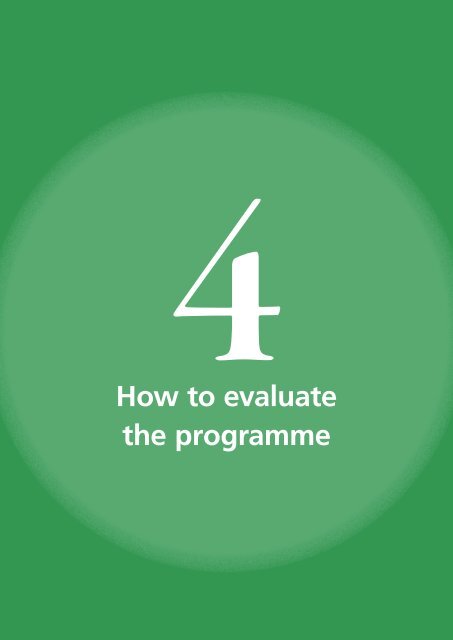 How to evaluate the programme - World Health Organization