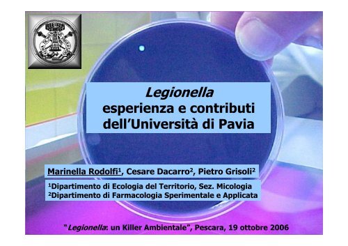 valutazione quantitativa di Legionella - ARTA Abruzzo