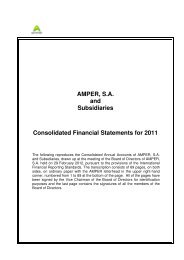 AMPER, SA and Subsidiaries Consolidated Financial Statements for ...