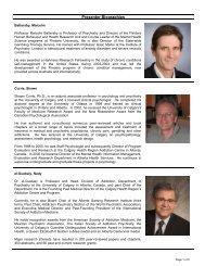 Conference 2010 Presenter Bios - Alberta Gambling Research ...