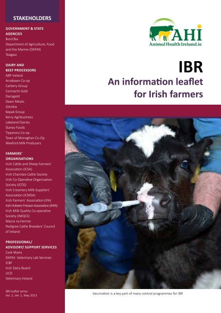 IBR - an information leaflet for Irish Farmers - Animal Health Ireland