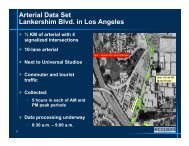 Arterial Data Set Lankershim Blvd. in Los Angeles - Traffic Signal ...