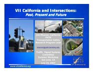 VII California and Intersections: - Traffic Signal Systems Committee