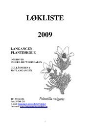LÃKLISTE 2009 - Langangen planteskole