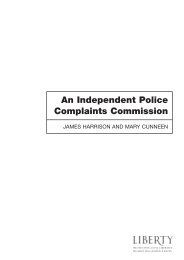 An independent police complaints commission - Liberty