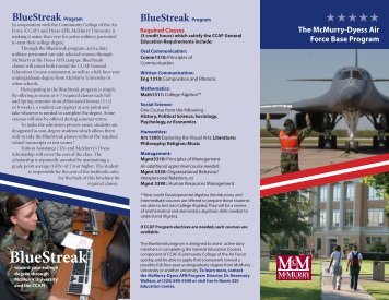 BlueStreak Program BlueStreak Program - McMurry University