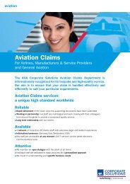 Aviation Claims services - AXA Corporate Solutions