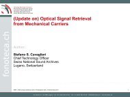 Update on optical signal retrieval.pdf - Fonoteca Nazionale Svizzera